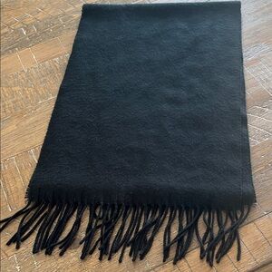 Fraas Cashmink Black Fringe Scarf 64